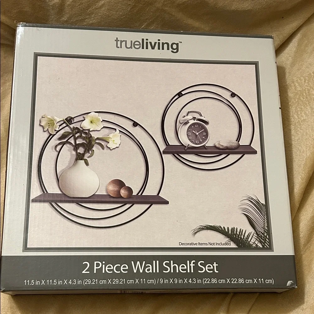 Black Wall Shelf Set by Trueliving